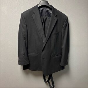 Eisenberg Charcoal Men's Suit Jacket, Pants, & Suspenders